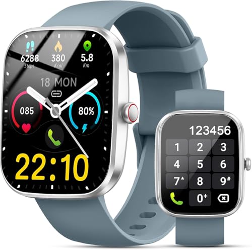 Smart Watch for Men Women (Answer/Make Call), 1.91" HD Touch Screen Smart Watch, 100+ Sports Fitness Watch, Heart Rate/Sleep/SpO2 Monitor/Pedometer, IP68 Waterproof Fitness Tracker for Android iOS.