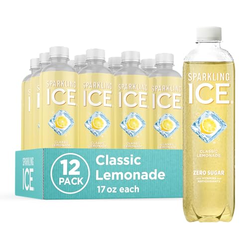 Sparkling Ice, Classic Lemonade Sparkling Water, Zero Sugar Flavored Water, with Vitamins