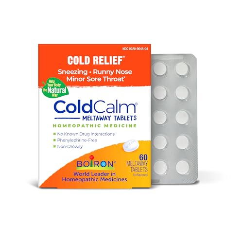 Boiron ColdCalm Tablets for Relief of Common Cold Symptoms Such as Sneezing,