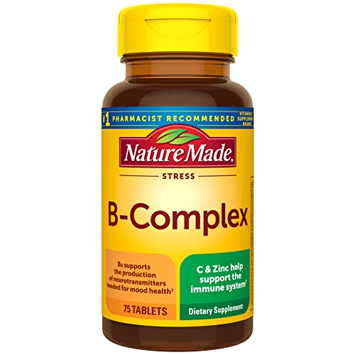 Nature Made Stress B Complex Supplement with Vitamin C & Zinc, 75