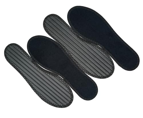 Happystep Terry Cloth Shoe Inserts & Liners (2 Pairs, Black, Women Size