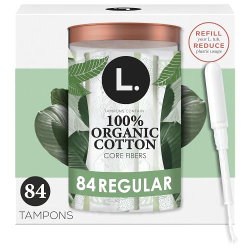 L. Cotton Tampons Regular Absorbency, Contains an Organic Cotton Core, Made Without