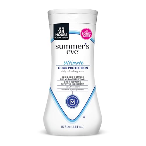 Summer's Eve Feminine Wash, Ultimate Odor Protection, Boric Acid, 15 Fl Oz