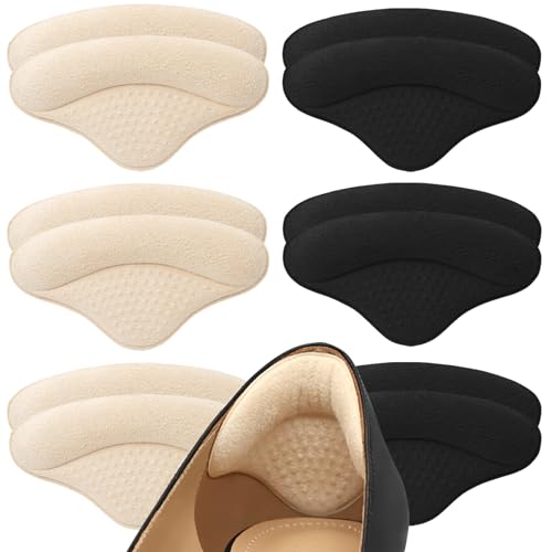 6 Pairs Heel Pads Heel Grips Liner for Loose Shoes, Heel Cushion