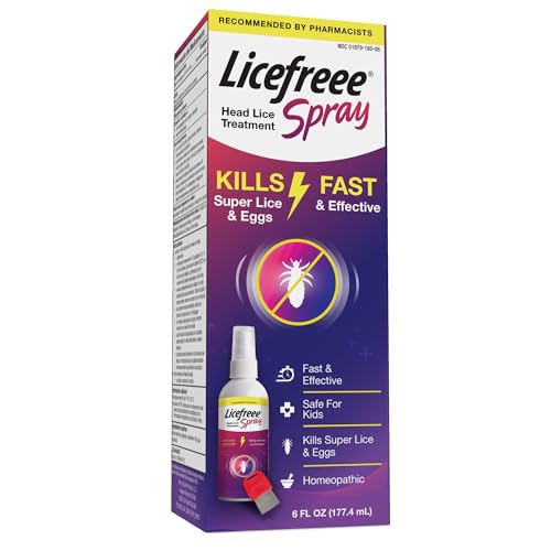 Licefreee Spray! Head Lice Treatment & Lice Comb for Adults & Kids,