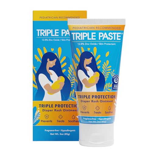 Triple Paste Diaper Rash Cream, Zinc Oxide Baby Ointment, 3 oz |