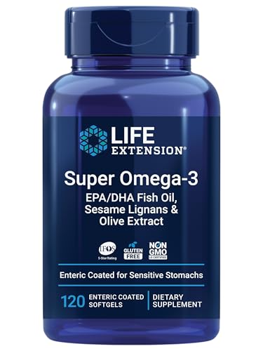 Life Extension Super Omega-3 EPA/DHA Fish Oil, 120 Softgels | Sesame Lignans