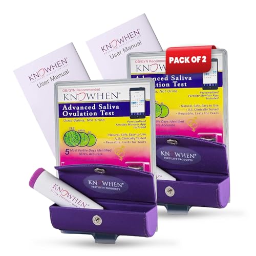 KNOWHEN® Saliva Ovulation Test Kit – 98.9% Accurate Tracker, Pack of 2