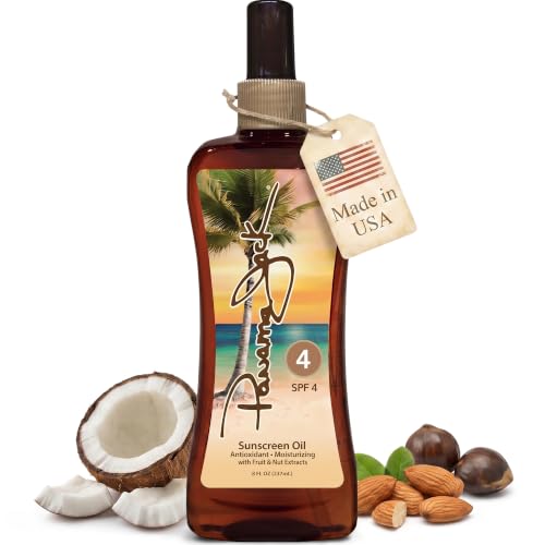Panama Jack Sunscreen Tanning Oil Spray, SPF 4, 8 OZ (Pack of