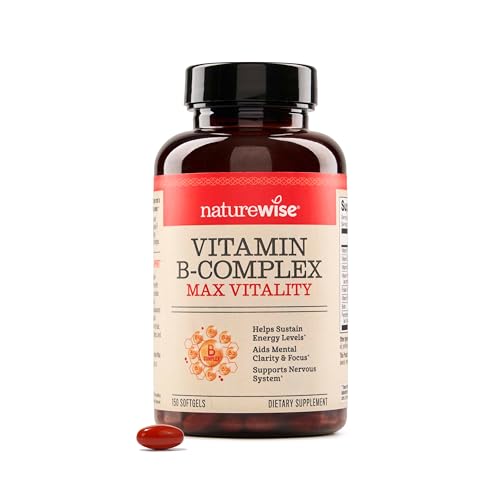 NatureWise Vitamin B Complex for Women & Men, Energy Support, 150 Softgels