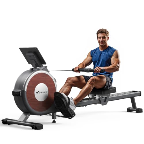 Merach Rowing Machine, Magnetic Rower Machine for Home, 16 Levels of Quiet