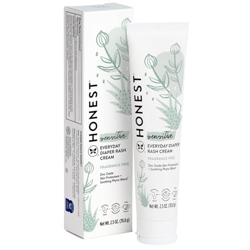 The Honest Company Diaper Rash Cream, Hypoallergenic, Cruelty-Free, 2.5 oz | Diaper