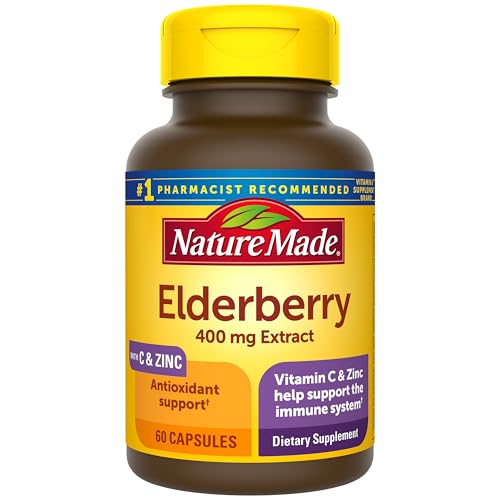 Nature Made Elderberry with Vitamin C and Zinc, 60 Capsules | 400