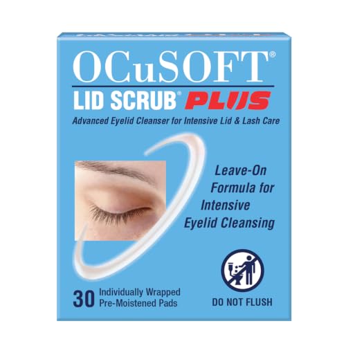 OCuSOFT Lid Scrub PLUS Eyelid Cleanser – 30 Pre-Moistened Pads | Advanced