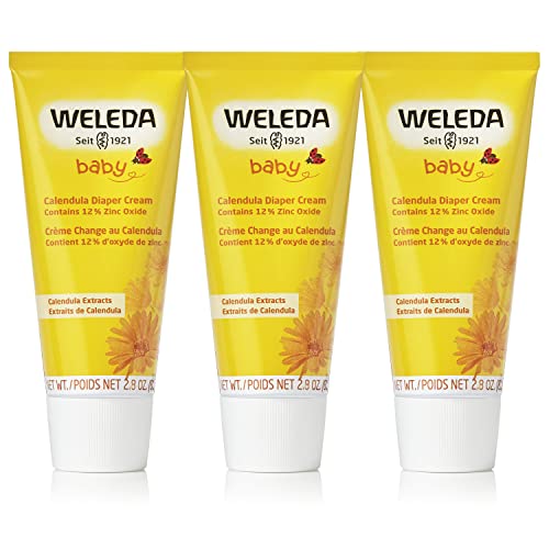 Weleda Baby Calendula Diaper Cream, 2.8 Fluid Ounce (Pack of 3), Plant