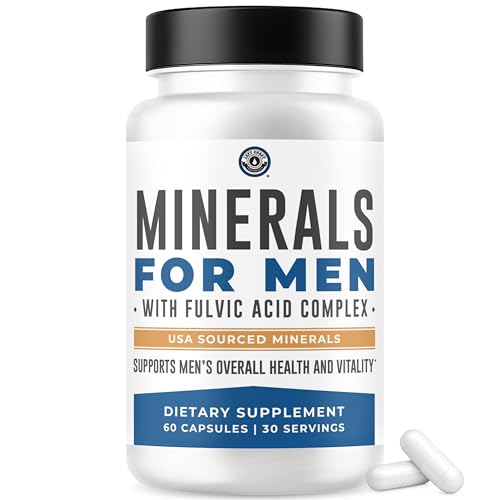 Minerals for Men with Fulvic Acid Complex, 60 Count | Fulvic Minerals,