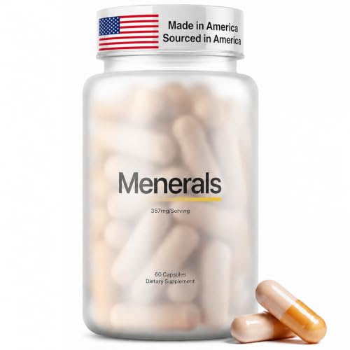 Menerals Testosterone Booster, Mineral Supplement with Fulvic Acid, 60 Ct | 100+