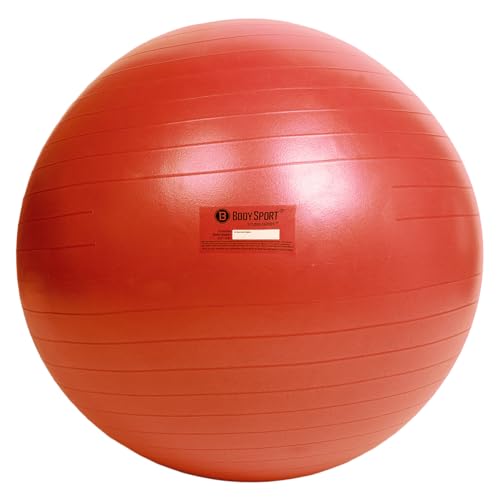 Body Sport 75cm Exercise Ball with Pump, Gym Equipment for Home or
