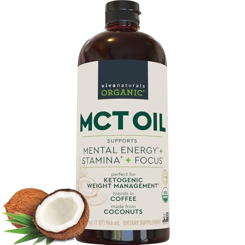 Viva Naturals Organic MCT Oil, 32 fl oz – MCT Oil for