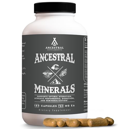 Ancestral Supplements Minerals & Electrolytes Capsules, 180 Ct | A trace mineral
