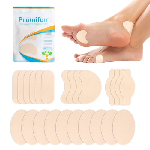 Promifun Moleskin Strips with Adhesive Blister Prevention Pads,Beige 24 Pcs