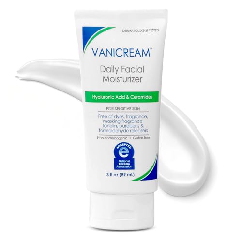 Vanicream Daily Facial Moisturizer, Lightweight, Non-Greasy, 3 Fl Oz | Formulated Without