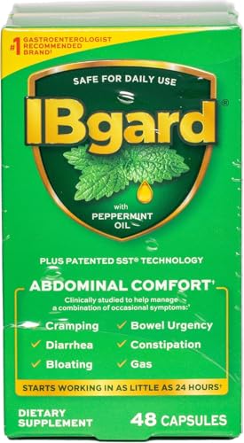IBgard Gut Health Supplement, Peppermint Oil, 96 Capsules | Capsules for Abdominal