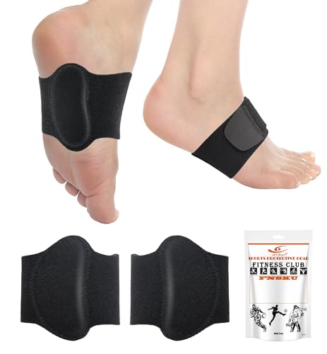 HiRui Arch Support Braces (Pair) for Plantar Fasciitis Relief - Adjustable Neoprene