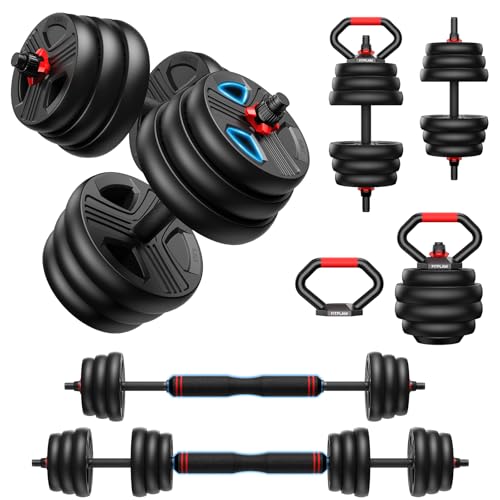 FDS1 Adjustable dumbbell set, 45lbs Free Weights set with upgraded nut, 5