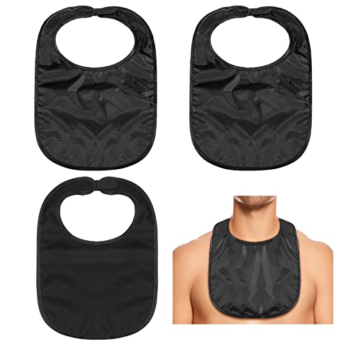 Oudain 3 Pcs Tracheostomy Shower Covers Trach Neck Bib, Black