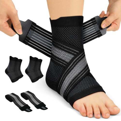 2 Pairs Ankle Braces for Men & Women, Support for Plantar Fasciitis