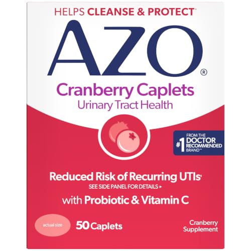AZO Cranberry for Healthy Urinary Tract with Immune Boosting Probiotic & Vitamin C - 50 Tab (Packaging May Vary)