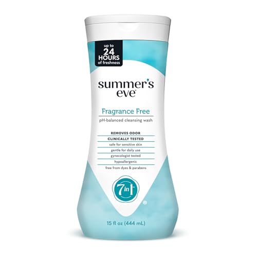 Summer's Eve All-Over Daily Feminine Wash, Fragrance Free, 15 Fl Oz |