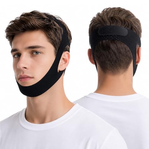 Chin Strap for Sleeping,Adjustable Chin Strap for Snoring,Comfortable Anti Snoring Devices,Breathable &