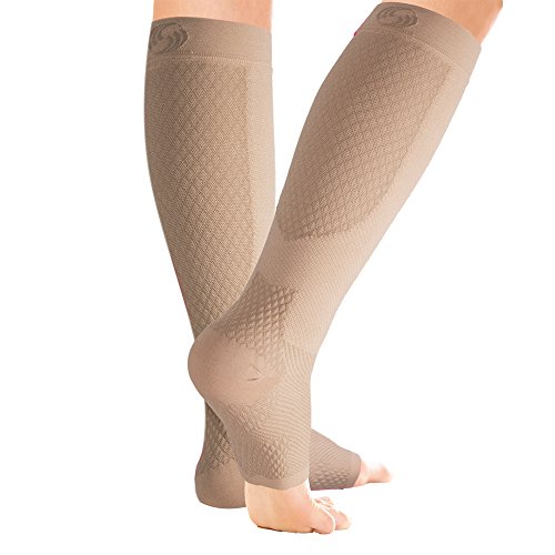 OrthoSleeve FS6+ Compression Foot & Leg Sleeve (1 Pair) for Plantar Fasciitis,