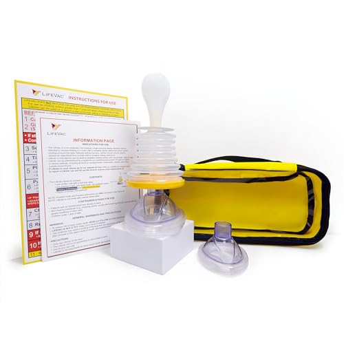 LifeVac Yellow Travel Kit - Portable Suction Rescue Device, First Aid Kit