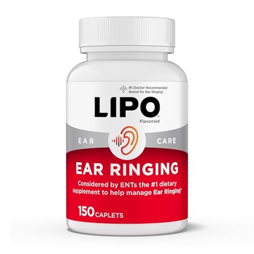 LIPO Ear Ringing Support, Lemon Bioflavonoid Complex, 150 Caplets | Vitamins C,