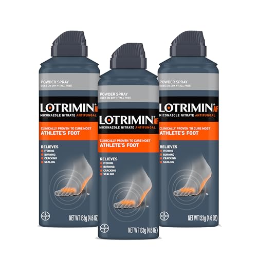 Lotrimin AF Athlete's Foot Powder Spray, Miconazole Nitrate 2%, Clinically Proven Effective