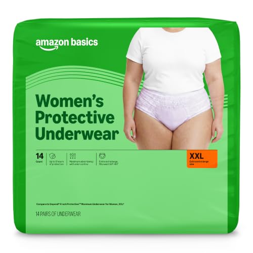 Amazon Basics Postpartum Incontinence Underwear for Women, Maximum Absorbency, Fresh Protection, Bladder
