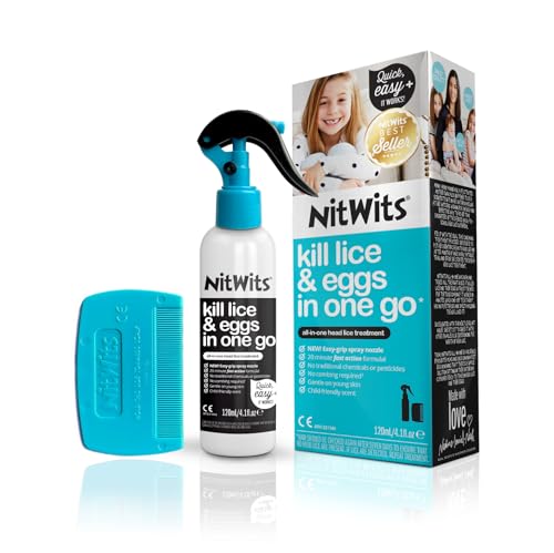 NitWits All-in-One Lice Treatment Spray, Kills Super Lice & Eggs, 120ml |