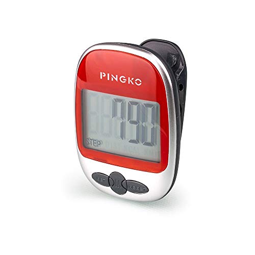PINGKO Multi-Function Outdoor Portable Sport Pedometer Step/Distance/Calories/Counter - Red