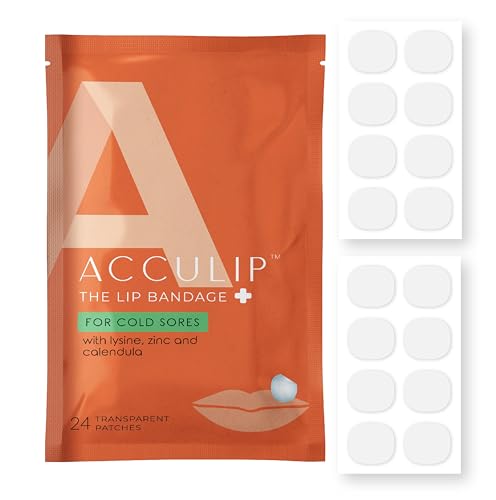 Acculip Cold Sore Patch Lysine Cold Sore Treatment for Lips, Lysine Lip