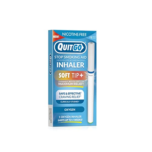 Stop Smoking, Smokeless Inhaler with Soft Tip Chewable Mouth Grip for Maximum