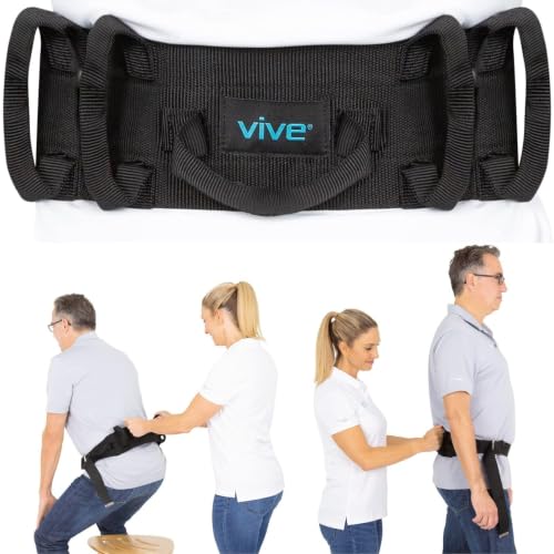 Vive Gait Belt (350lbs) Transfer Belt with Handles - Medical Nursing Safety