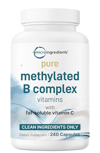 Micro Ingredients Pure Methylated B Complex Vitamins, 240 Capsules | 11-in-1 with