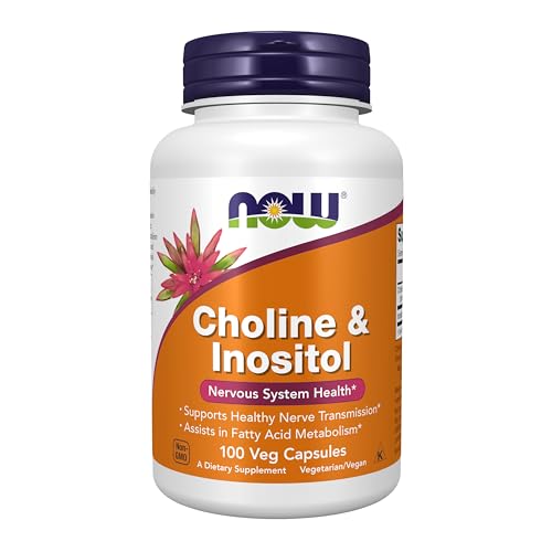 NOW Supplements, Choline & Inositol, Nervous System Health*, 100 Caps