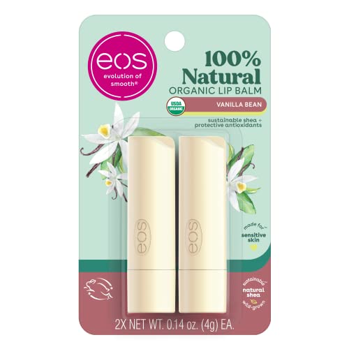 eos 100% Natural & Organic Lip Balm Sticks - Vanilla Bean, All
