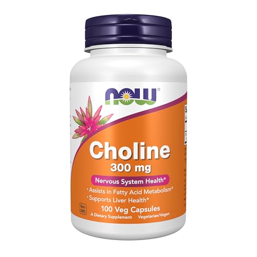 Now Supplements Choline 300 mg, 100 Veg Capsules