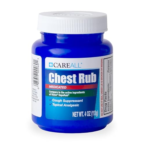 CareAll Medicated Chest Rub 4 oz. Topical Analgesic and Cough Suppressant. Provides