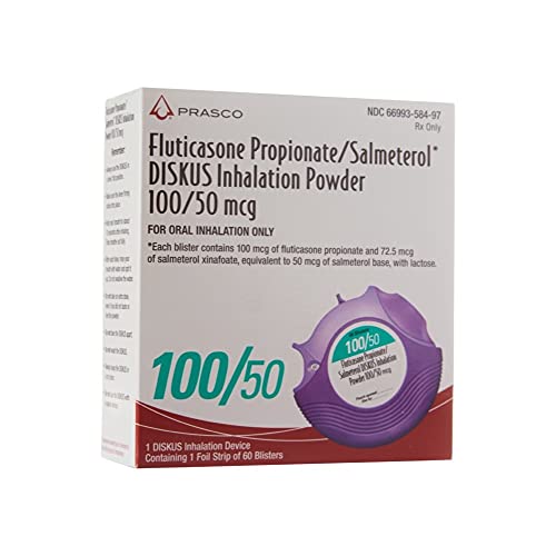 FLUTICASONE - SALMETEROL (60 ACTUATIONS) 100 MCG - 50 MCG INH PWD